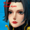 Set 2(1Body+B face(Glass eyes)+black PU clothing+high heels) Clear