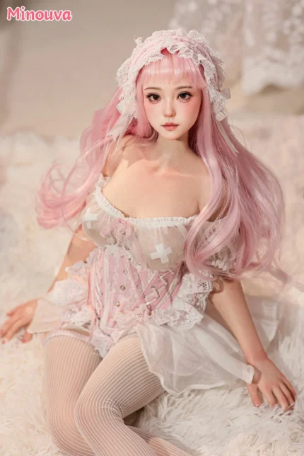 Minouva Mini poupée sexuelle en silicone platine de 75 cm - Miyo 