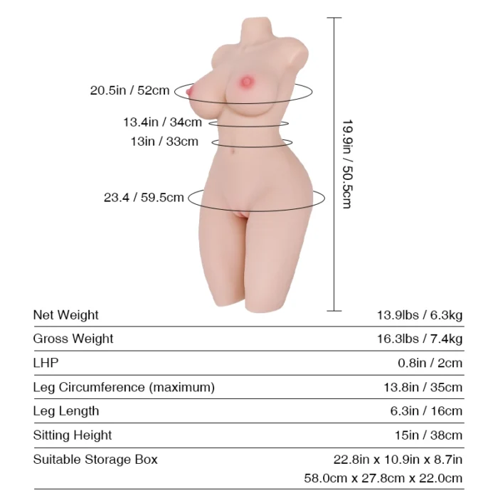 Tantaly Doll Perfect Sex Doll Torso Tantaly Miki Removable vaginal sex doll